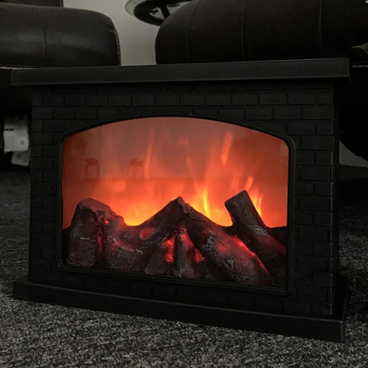 LED Simulated Flame Fireplace Lamp – Retro Decorative Light